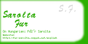 sarolta fur business card